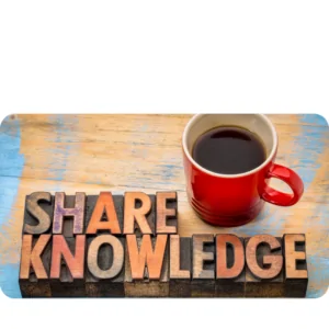 Image that says share knowledge to build trust when networking
