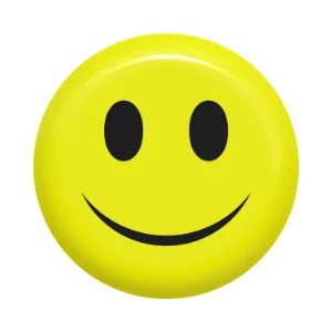 Big yellow animated smiley face