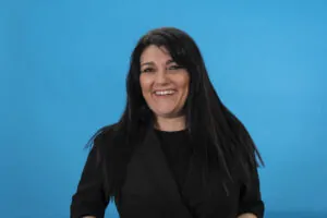 Tracy Heatley on set of the networking ninja video course