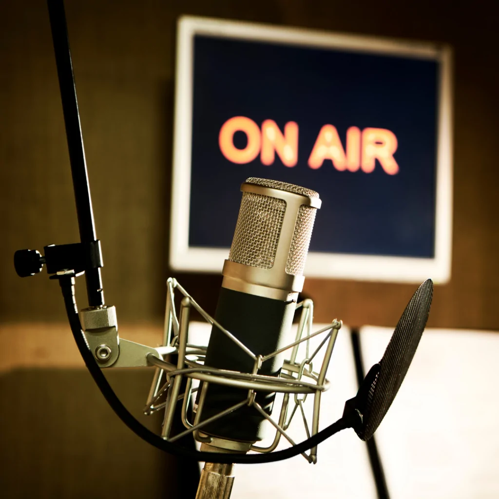 On Air Microphone and on air sign