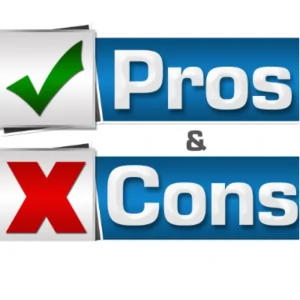 Sign that says pros and cons linked to the pros and cons section of the networking road map blog