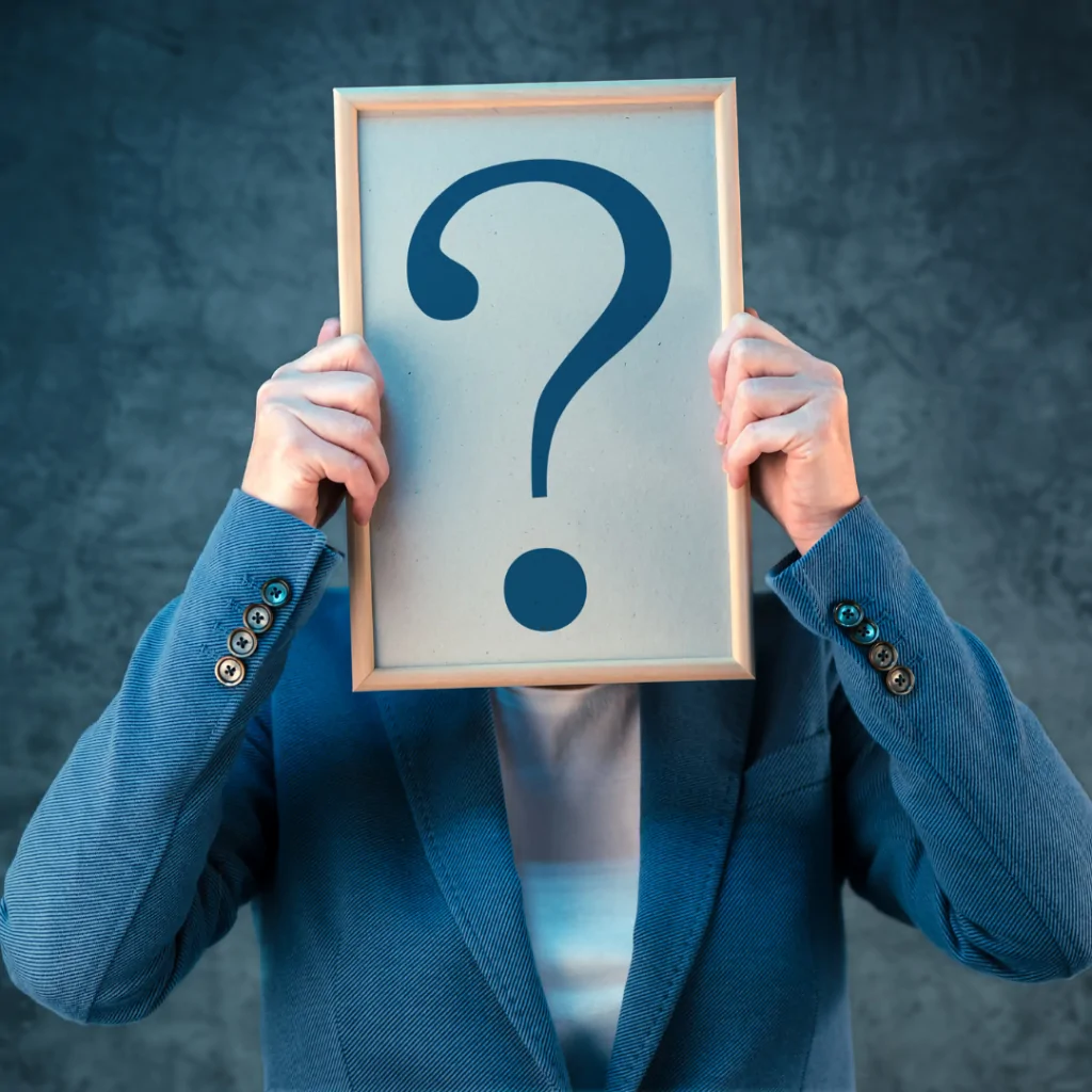 Question Mark Man with a question mark image over his face