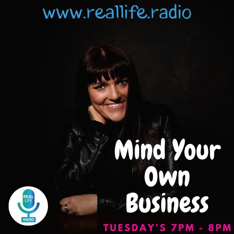 Mind Your Own Business Image of Tracy Heatley showing the times of the radio show