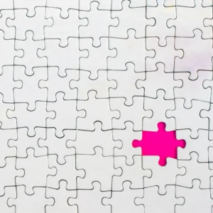 Grey jigsaw with one missing piece suggestion that the Better Marketing Consultancy service will fill the gap