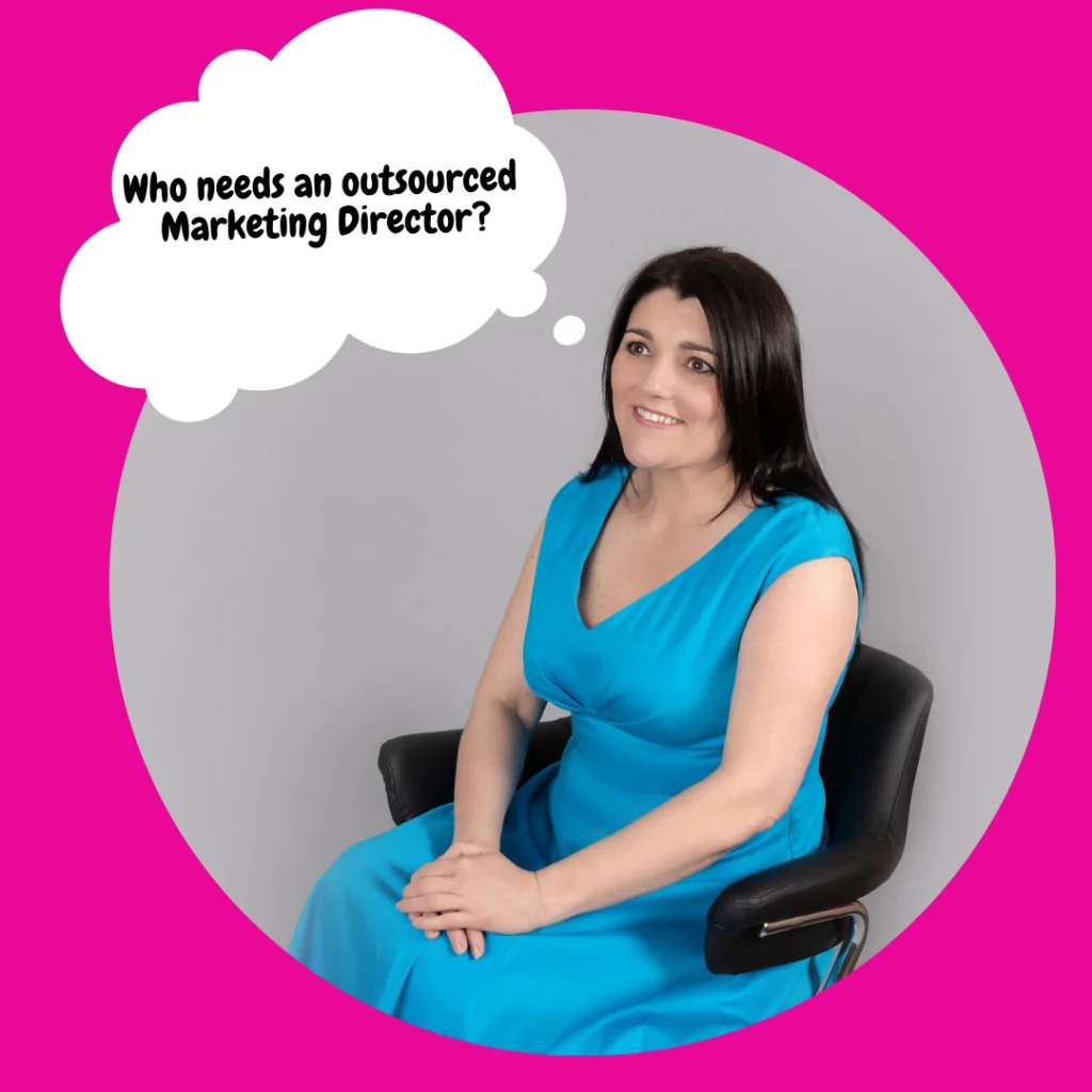 Who needs an outsourced Marketing Director Image of Tracy Heatley thinking who needs an outsourced Marketing Director
